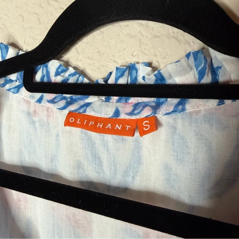 OLIPHANT Cinched Flirty Mini Flutter Sleeve Dress Size Small - Picture 4 of 4